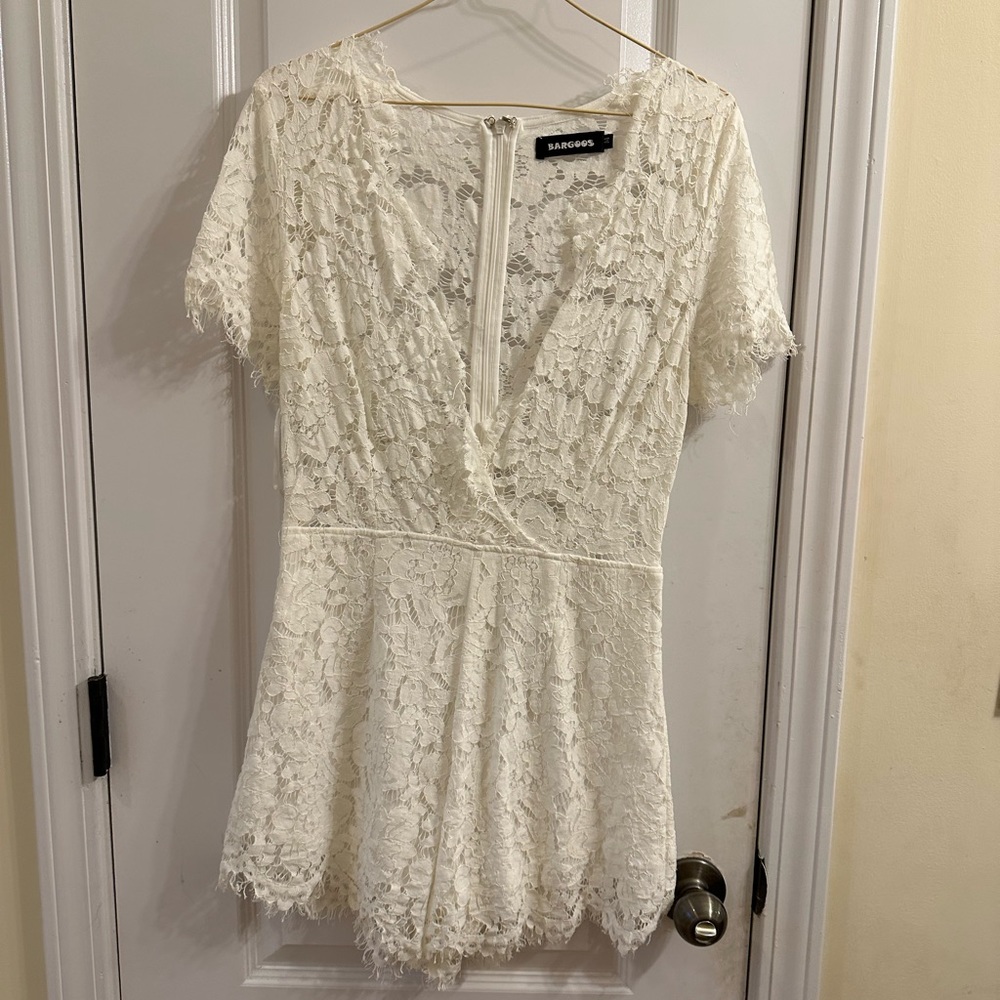 White lace romper!